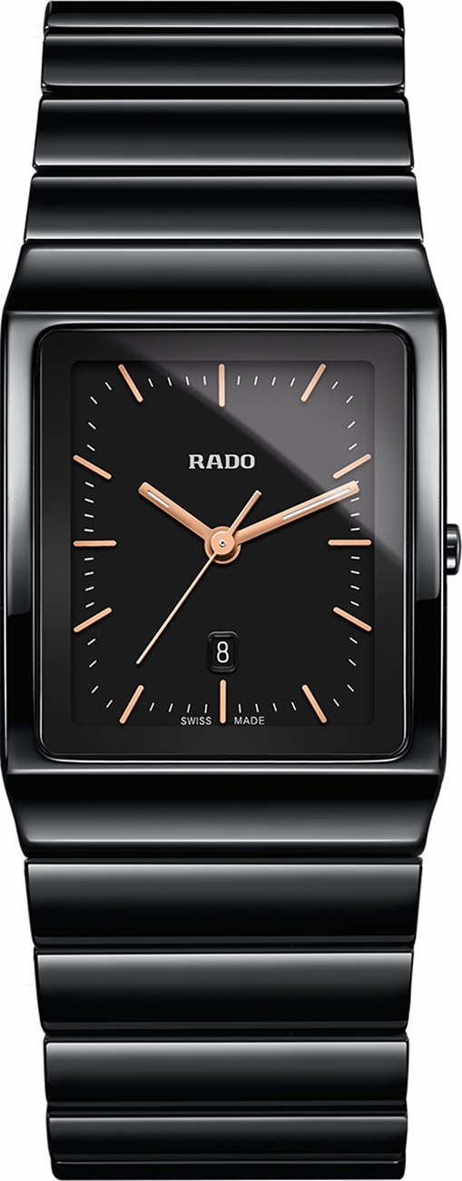 Rado Ceramica Battery Operated Quartz Black Mens Watch R21700162 