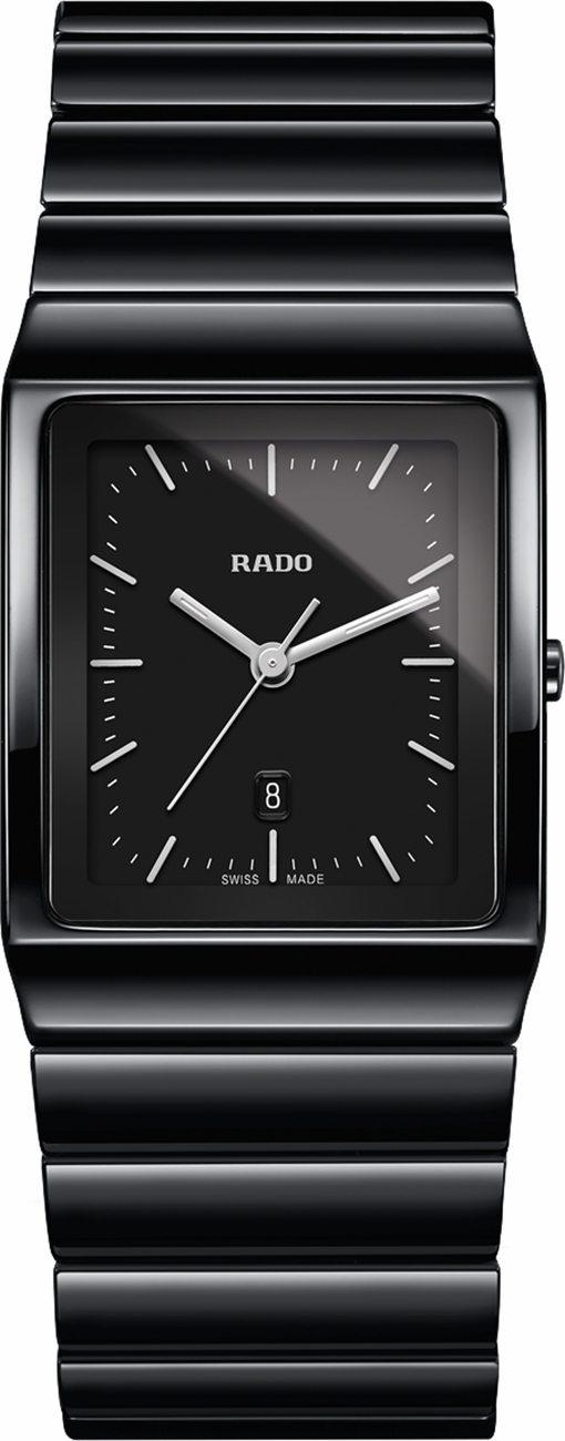 Rado Ceramica Battery Operated Quartz Black Mens Watch R21700172 
