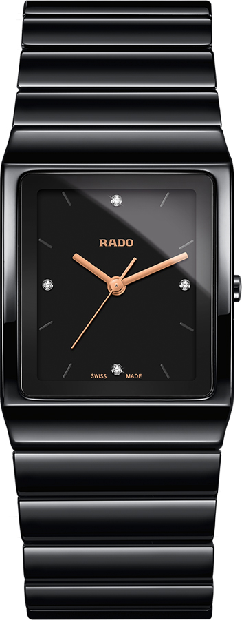 Rado Ceramica Battery Operated Quartz Black Mens Watch R21700722 