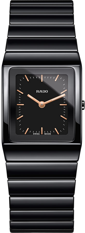 Rado Ceramica Battery Operated Quartz Black Ladies Watch R21702162 