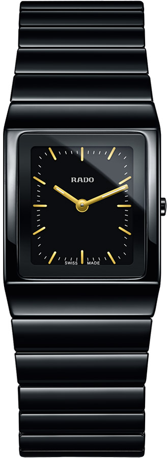 Rado Ceramica Battery Operated Quartz Black Ladies Watch R21702182 