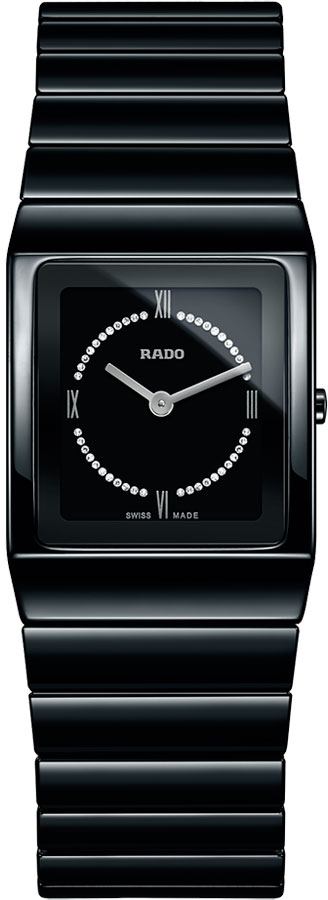 Rado Ceramica Battery Operated Quartz Black Ladies Watch R21702732 