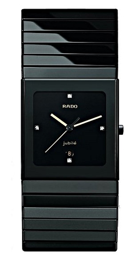 Rado Ceramica Battery Operated Quartz Black Mens Watch R21716742 