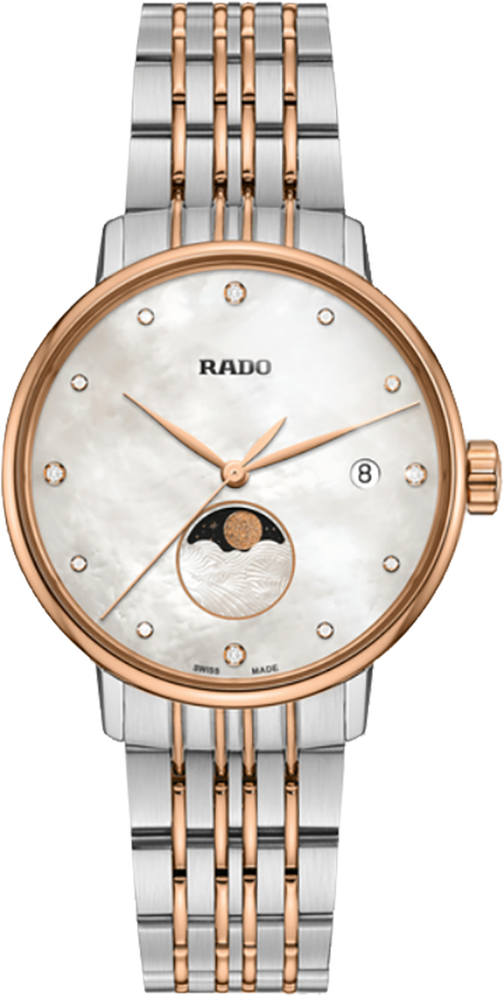 Rado Coupole Battery Operated Quartz Pearl White Ladies Watch R22883923 