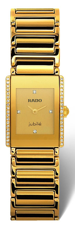 Rado Integral Battery Operated Quartz Gold Ladies Watch R20339742 
