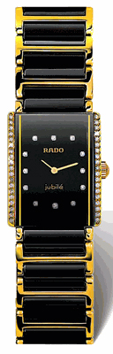 Rado Integral Battery Operated Quartz Black Ladies Watch R20339762 