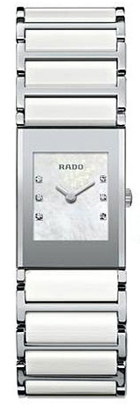 Rado Integral Battery Operated Quartz Pearl White Ladies Watch R20747901 