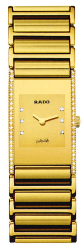 Rado Integral Battery Operated Quartz Champagne Ladies Watch R20783732 
