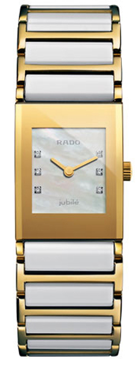 Rado Integral Battery Operated Quartz Pearl White Ladies Watch R20792901 