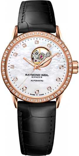 Raymond Weil Freelancer Self winding Automatic Pearl White Ladies Watch 2410-C5S-97085 