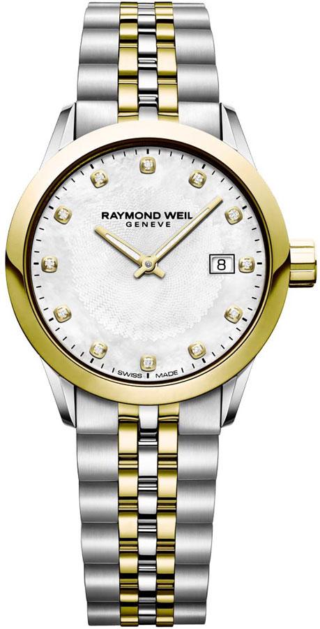 Raymond Weil Freelancer Battery Operated Quartz Pearl White Ladies Watch 5629-STP-97081 