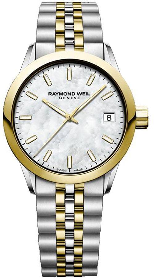 Raymond Weil Freelancer Battery Operated Quartz White Ladies Watch 5634-STP-97021 