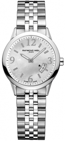 Raymond Weil Freelancer Battery Operated Quartz White Ladies Watch 5670-ST-05907 
