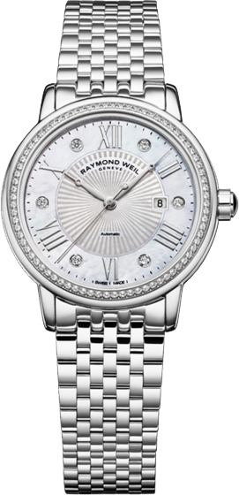 Raymond Weil Maestro Self winding Automatic Pearl White Mens Watch 2637-STS-00966 