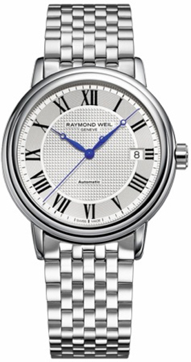 Raymond Weil Maestro Self winding Automatic Silver Mens Watch 2837-ST-00659 