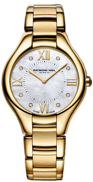 Raymond Weil Noemia Battery Operated Quartz Pearl White Ladies Watch 5136-P-00995 