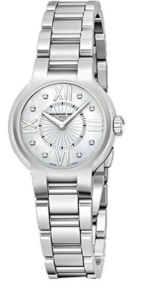 Raymond Weil Noemia Battery Operated Quartz Pearl White Ladies Watch 5927-ST-00995 