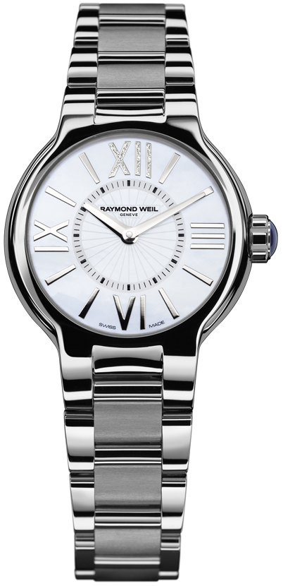Raymond Weil Noemia Battery Operated Quartz Pearl White Ladies Watch 5932-ST-00917 