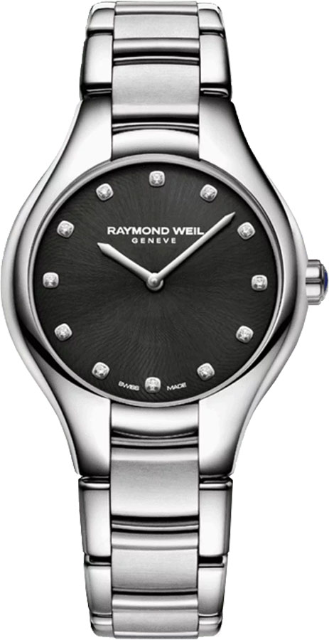 Raymond Weil Noemia Battery Operated Quartz Black Ladies Watch 5132-ST-20081 