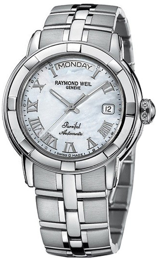 Raymond Weil Parsifal Self winding Automatic Pearl White Mens Watch 2844-ST-00908 
