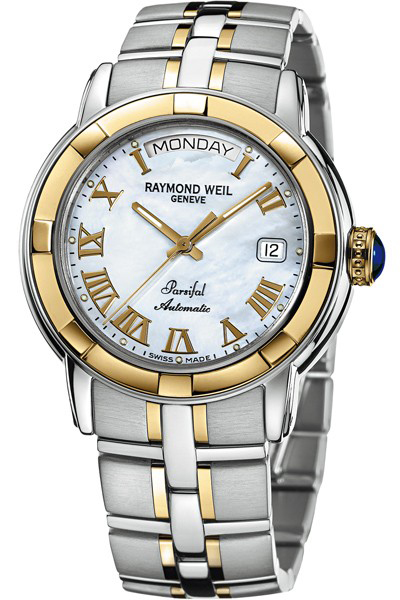 Raymond Weil Parsifal Self winding Automatic Pearl White Mens Watch 2844-STG-00908 