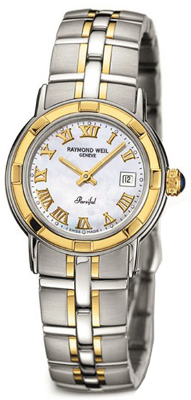 Raymond Weil Parsifal Battery Operated Quartz Pearl White Ladies Watch 9440-STG-00908 
