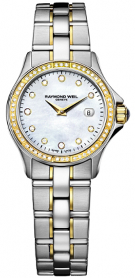Raymond Weil Parsifal Battery Operated Quartz Pearl White Ladies Watch 9460-SGS-97081 