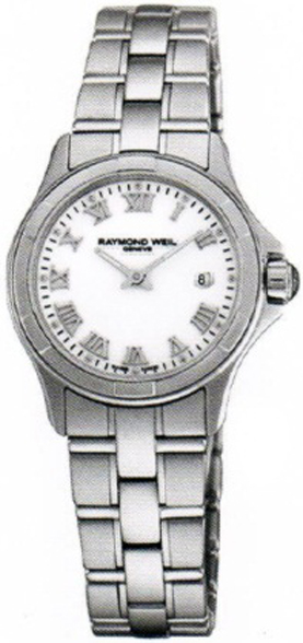 Raymond Weil Parsifal Battery Operated Quartz White Ladies Watch 9460-ST-00308 