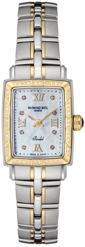 Raymond Weil Parsifal Battery Operated Quartz Pearl White Ladies Watch 9740-STS-00995 