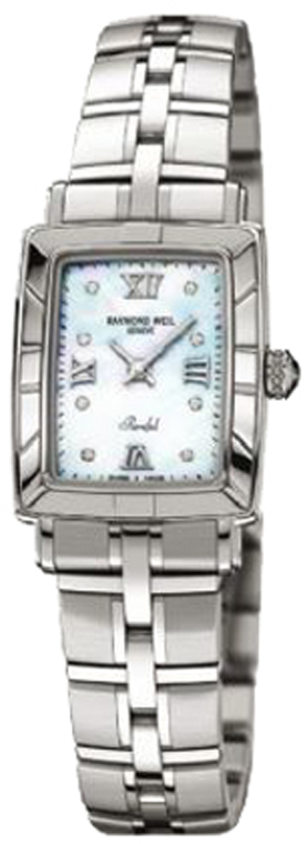 Raymond Weil Parsifal Battery Operated Quartz Pearl White Ladies Watch 9741-ST-00995 