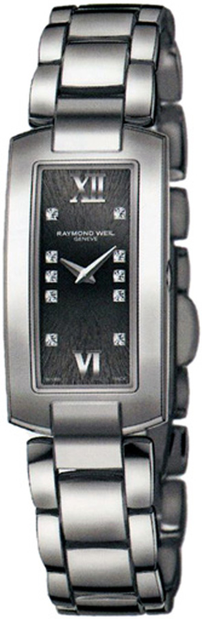 Raymond Weil Shine Battery Operated Quartz Black Ladies Watch 1500-ST-00785 