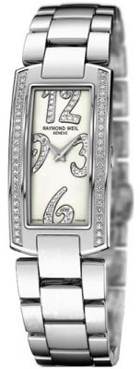 Raymond Weil Shine Battery Operated Quartz White Ladies Watch 1500-ST-105383 