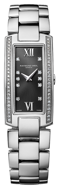 Raymond Weil Shine Battery Operated Quartz Grey Ladies Watch 1500-ST1-00785 