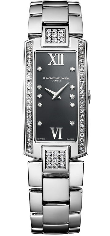 Raymond Weil Shine Battery Operated Quartz Grey Ladies Watch 1500-ST2-00785 