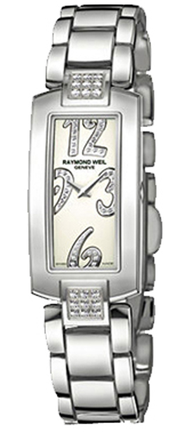 Raymond Weil Shine Battery Operated Quartz Pearl White Ladies Watch 1500-ST3-05383 