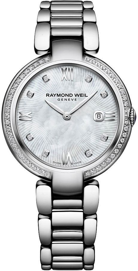 Raymond Weil Shine Battery Operated Quartz White Ladies Watch 1600-STS-00995 