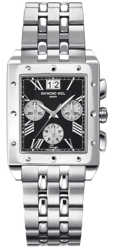 Raymond Weil Tango Battery Operated Quartz Black Mens Watch 4881-ST-00209 