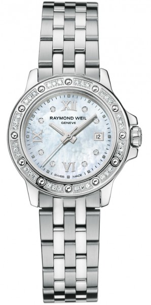 Raymond Weil Tango Battery Operated Quartz Pearl White Ladies Watch 5399-STS-00995 