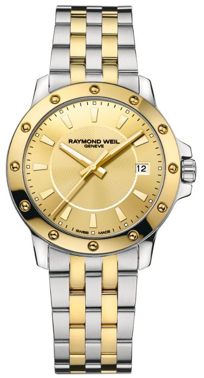 Raymond Weil Tango Battery Operated Quartz Champagne Mens Watch 5599-STP-10001 