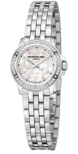Raymond Weil Tango Battery Operated Quartz Pearl White Ladies Watch 5799-STS-00995 