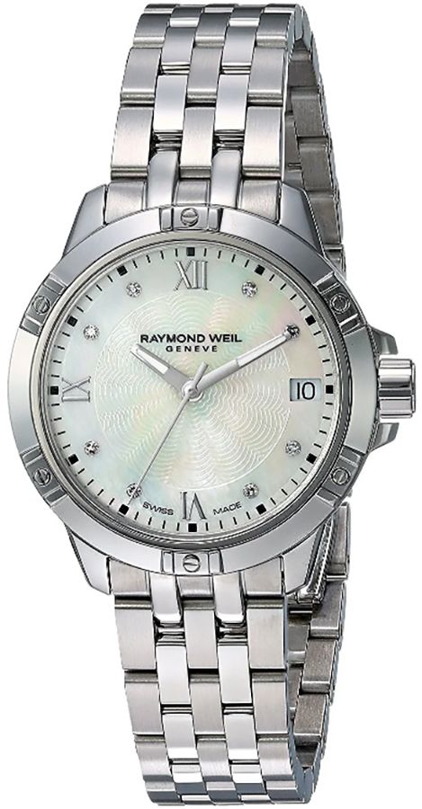 Raymond Weil Tango Battery Operated Quartz White Ladies Watch 5960-ST-00995 