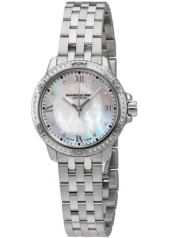 Raymond Weil Tango Battery Operated Quartz Pearl White Ladies Watch 5960-STS-00995 