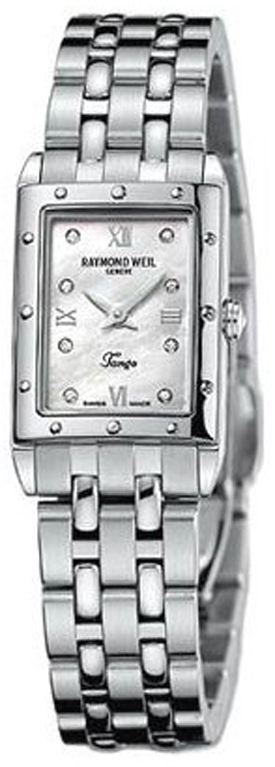 Raymond Weil Tango Battery Operated Quartz Pearl White Ladies Watch 5971-ST-00995 