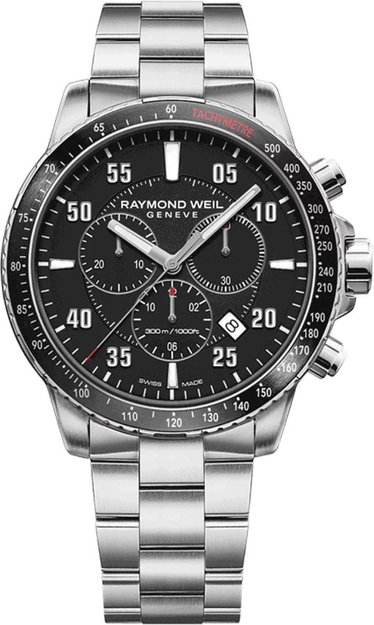 Raymond Weil Tango Battery Operated Quartz Black Mens Watch 8570-ST1-05207 