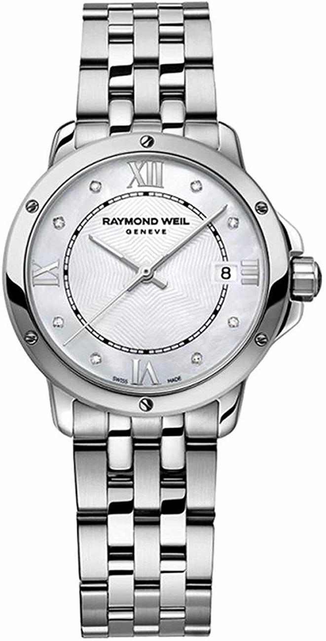 Raymond Weil Tango Battery Operated Quartz White Ladies Watch 5391-ST-00995 