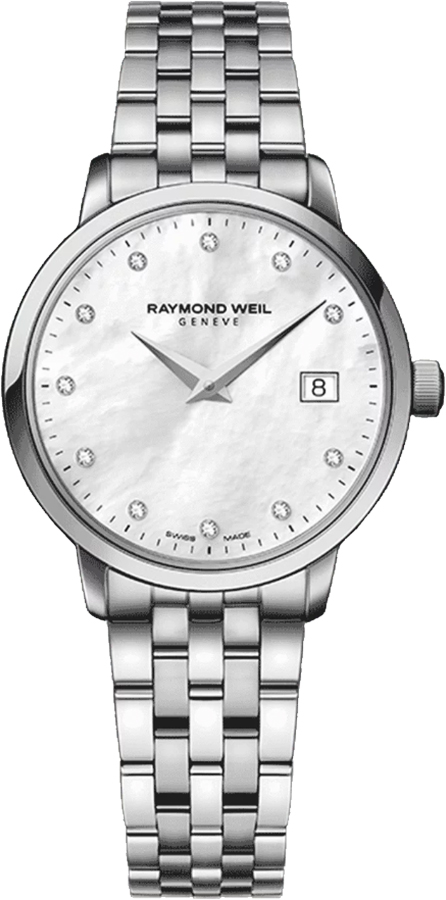 Raymond Weil Toccata Battery Operated Quartz White Ladies Watch 5988-ST-97081 