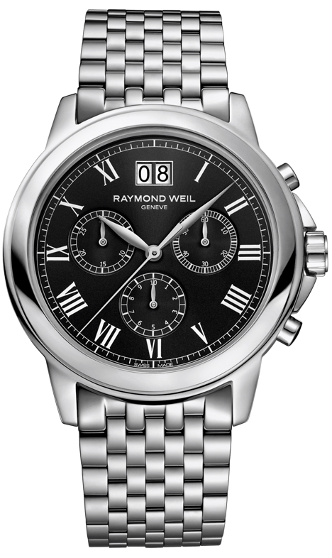 Raymond Weil Tradition Battery Operated Quartz Black Mens Watch 4476-ST-00200 