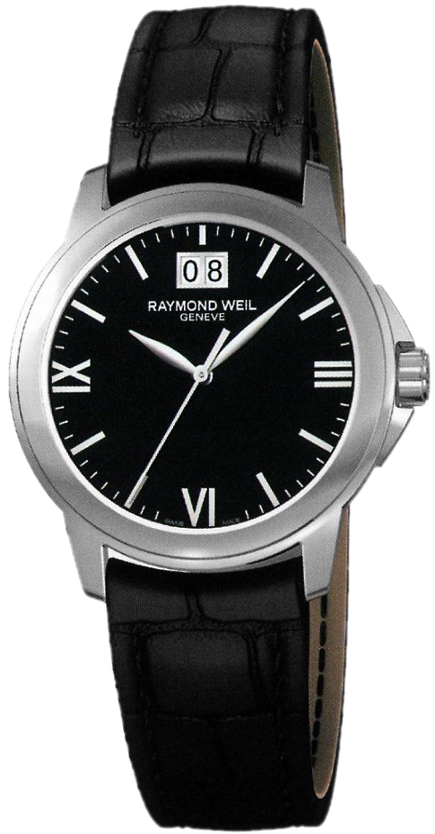 Raymond Weil Tradition Battery Operated Quartz Black Mens Watch 5476-ST-00207 