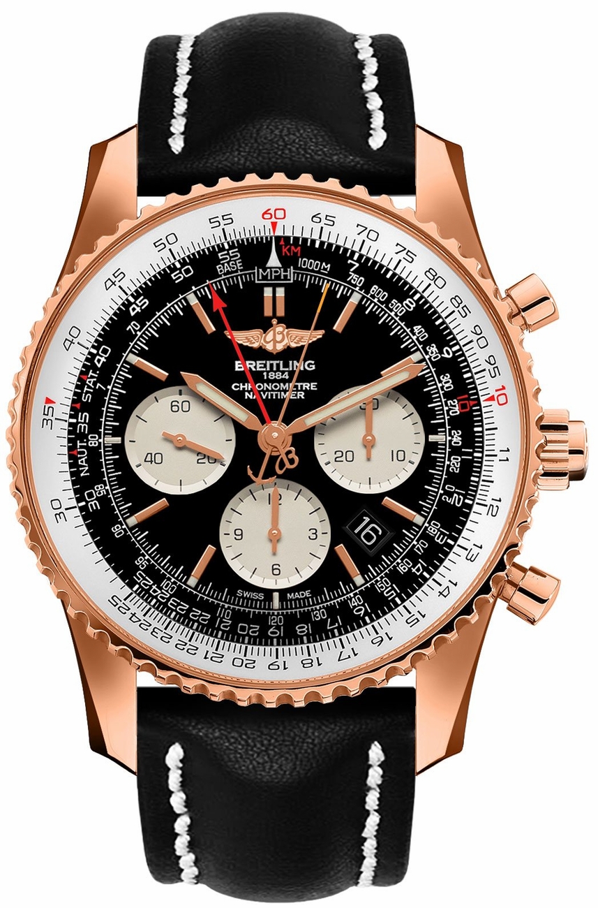 Breitling Navitimer Self winding Automatic Chronometer Black Mens Watch RB031121-BG11-441X 