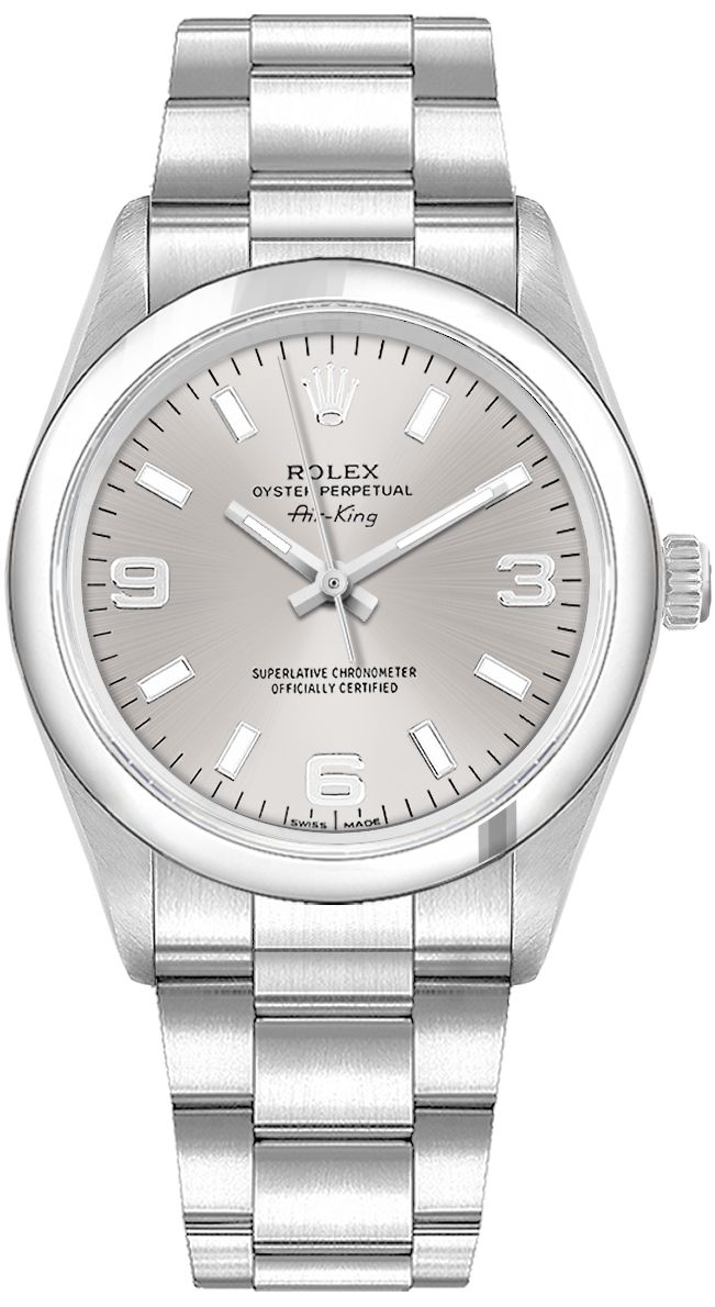 Rolex Oyster Perpetual Self winding Automatic Silver Watch 14000-SLVASO 